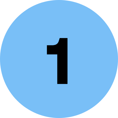 The number 1 in a circle